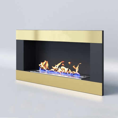 Биокамин "Русский огонь" Голд 900V встраиваемый с защитным и декоративным стеклом