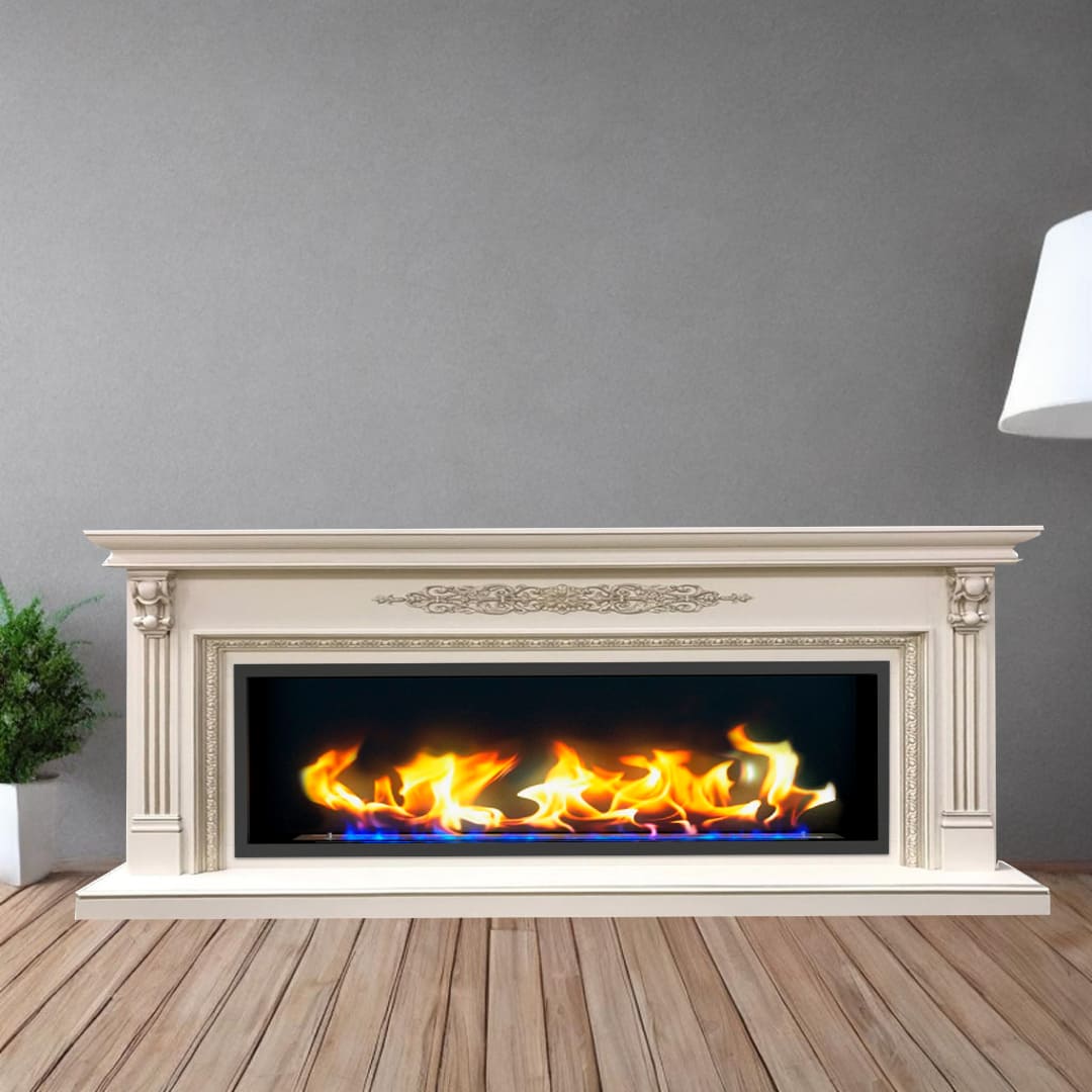 Биокамин в линейном портале "Русский огонь" Джоконда с декоративным стеклом (стемалитом) по цене 105 650 руб.