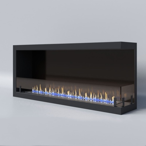 Биокамин "Русский огонь" Честер 1200 угловой правый с декоративным стеклом (стемалитом)