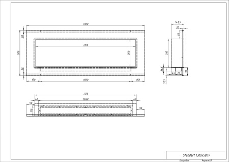 Биокамин "Русский огонь" Лофт 1300V встраиваемый по цене 32 890 руб.
