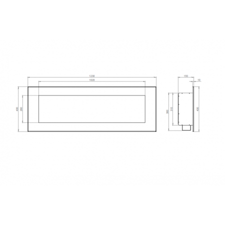 Биокамин Window III Glass black по цене 35 400 руб.