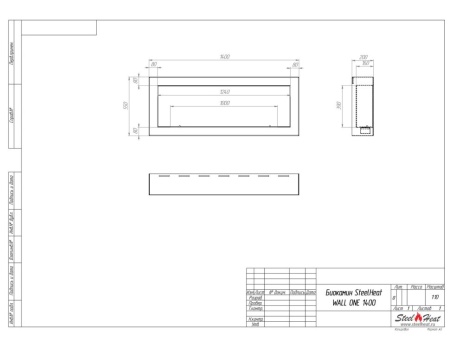 Биокамин SteelHeat WALL ONE 1400 черный, стекло по цене 60 690 руб.