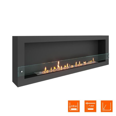 Биокамин SteelHeat WALL ONE 1700 черный, стекло по цене 74 760 руб.