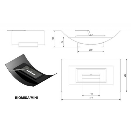 Биокамин Kratki MISA MINI белый по цене 