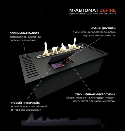 Автоматический биокамин ZeFire M 1400 шлифованный с ДУ Автоматический биокамин ZeFire M 1400 шлифованный с ДУ по цене 482 000 руб.