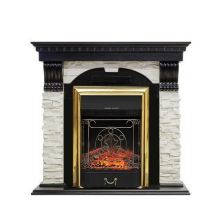 Dublin арочный сланец белый (темный дуб)+Majestic FX Brass