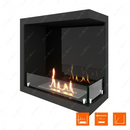 Биокамин угловой SteelHeat Leader 500 правый стекло по цене 23 473 руб.