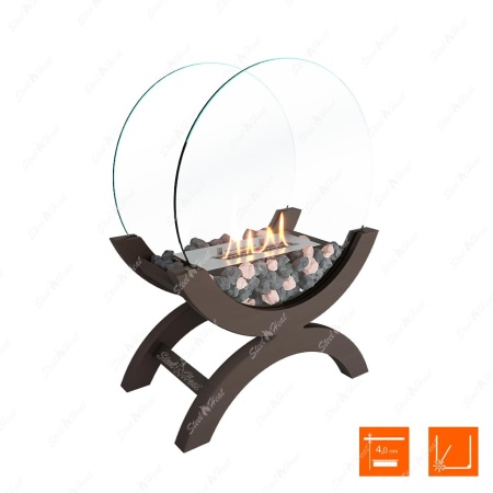 Биокамин напольный SteelHeat WOOD 400 бежевый по цене 37 900 руб.