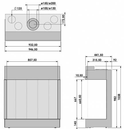 Газовый камин BellFires View Bell Derby 3 Газовый камин BellFires View Bell Derby 3