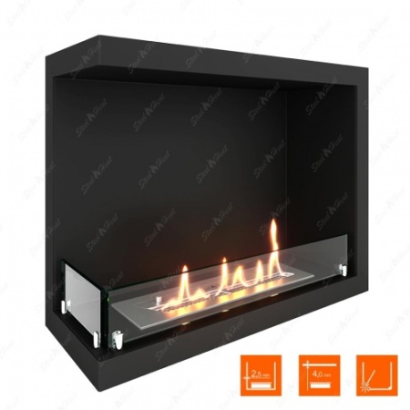 Биокамин угловой SteelHeat Leader 600 левый стекло + стемалит по цене 32 483 руб.